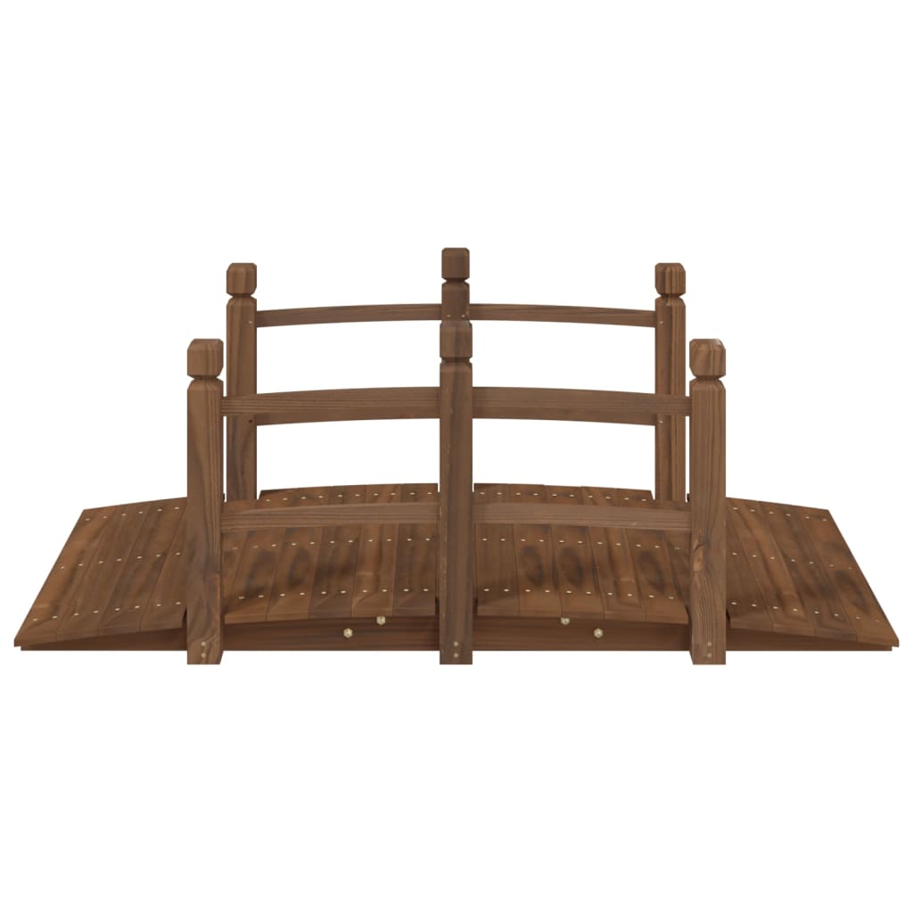 Vidaxx Garden Bridge med gelænder 150x67x56 cm fast fyrretræ