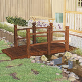 Vidaxx Garden Bridge med gelænder 150x67x56 cm fast fyrretræ