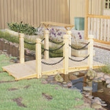 Vidaxl Garden Bridge med kædeskinner 150x67x56 cm fast fyrretræ