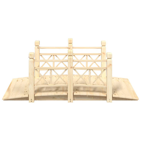 Vidaxx Garden Bridge med gelænder 150x67x56 cm fast fyrretræ