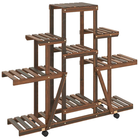 Vidaxx Plant Stand med hjul 110x25x101 cm Solid fyrretræ