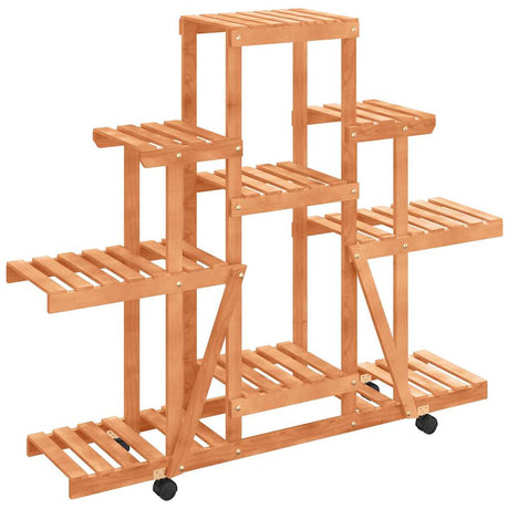 Vidaxx Plant Stand med hjul 110x25x101 cm Solid fyrretræ