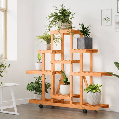 Vidaxx Plant Stand med hjul 110x25x101 cm Solid fyrretræ