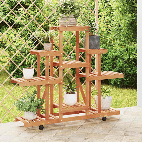 Vidaxx Plant Stand med hjul 110x25x101 cm Solid fyrretræ