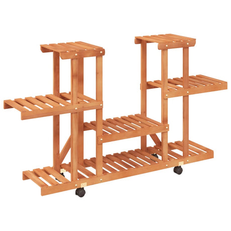 Vidaxx Plant Stand med hjul 110x25x78 cm Solid fyrretræ