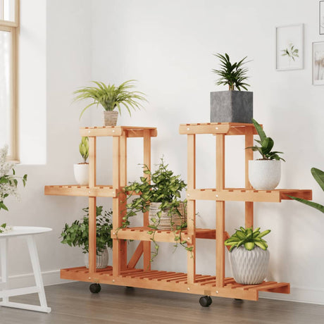 Vidaxx Plant Stand med hjul 110x25x78 cm Solid fyrretræ
