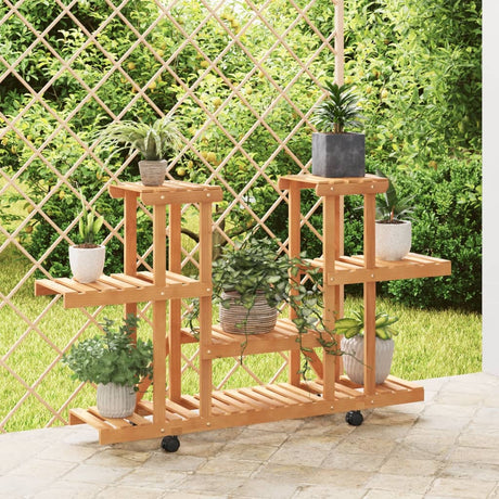 Vidaxx Plant Stand med hjul 110x25x78 cm Solid fyrretræ