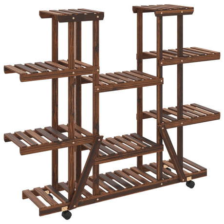 Vidaxx Plant Stand med hjul 110x25x115 cm fast fyrretræ