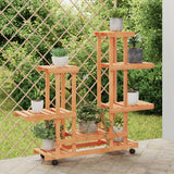 Vidaxx Plant Stand med hjul 95x25x101 cm Solid fyrretræ