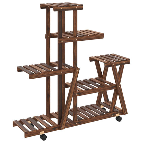 Vidaxx Plant Stand med hjul 95x25x101 cm Solid fyrretræ