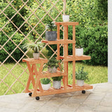 Vidaxx Plant Stand med hjul 95x25x101 cm Solid fyrretræ