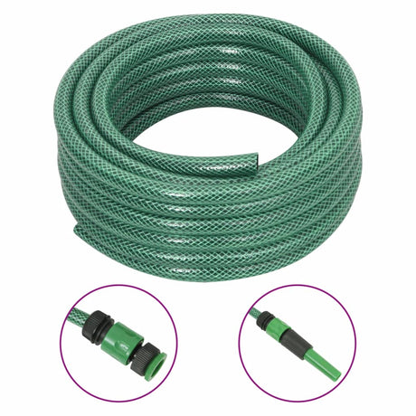 Vidaxl Garden Slang med kobling indstillet 0,5 '50 M PVC Green