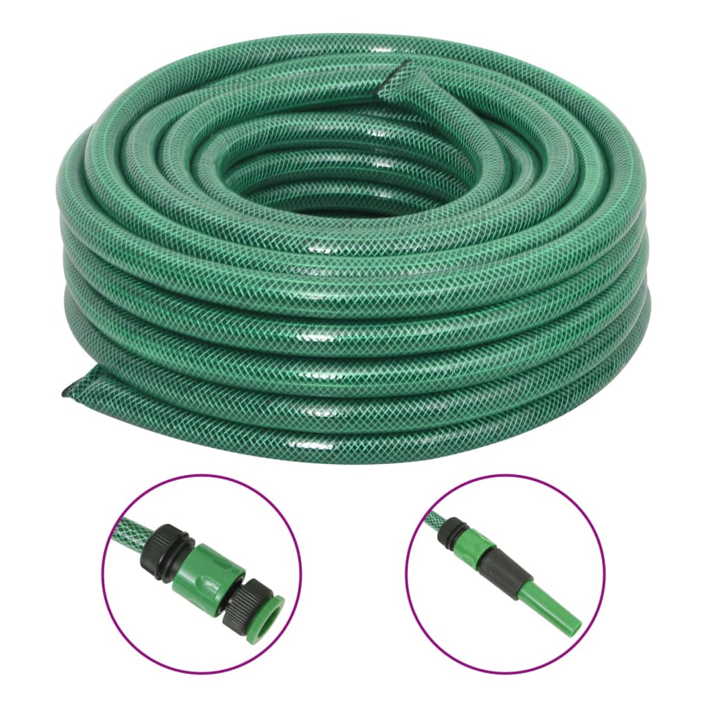 Vidaxl Garden Slang med kobling indstillet 0,75 '' 20 M PVC Green
