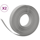 Vidaxl havekanter 2 stk 10 m 10 cm polyethylen grå