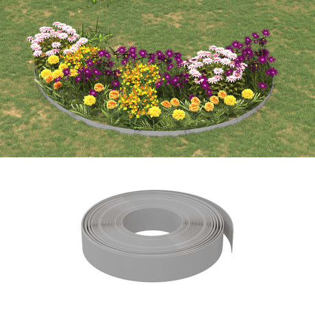 Vidaxl havekanter 2 stk 10 m 10 cm polyethylen grå