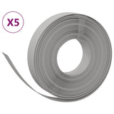 Vidaxl havekanter 5 stk 10 m 10 cm polyethylen grå