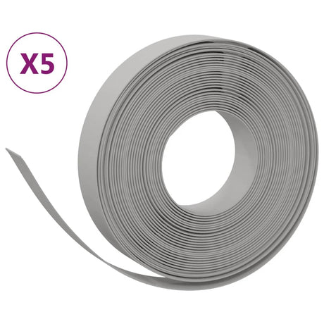 Vidaxl havekanter 5 stk 10 m 10 cm polyethylen grå
