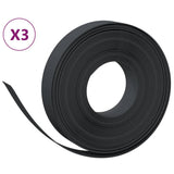 Vidaxl havekanter 3 stk 10 m 10 cm polyethylen sort