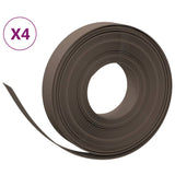 Vidaxl havekanter 4 stk 10 m 10 cm polyethylenbrun