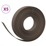 Vidaxl havekanter 5 stk 10 m 10 cm polyethylenbrun