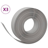 Vidaxl havekanter 3 stk 10 m 15 cm polyethylen grå