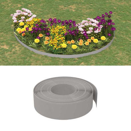 Vidaxl havekanter 3 stk 10 m 15 cm polyethylen grå