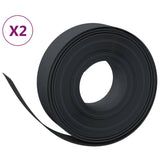 Vidaxl havekanter 2 stk 10 m 15 cm polyethylen sort