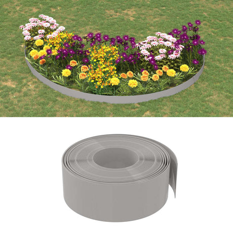 Vidaxl havekanter 2 stk 10 m 20 cm polyethylen grå