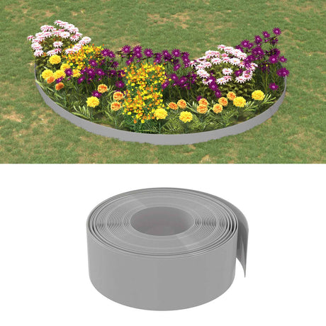 Vidaxl havekanter 3 stk 10 m 20 cm polyethylen grå