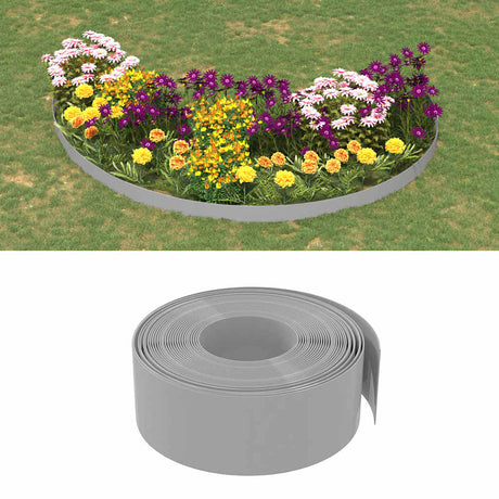 Vidaxl havekanter 5 stk 10 m 20 cm polyethylen grå