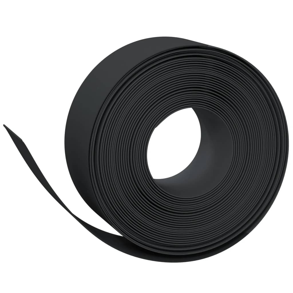 Vidaxl havekanter 3 stk 10 m 20 cm polyethylen sort