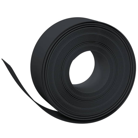 Vidaxl havekanter 4 stk 10 m 20 cm polyethylen sort