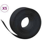 Vidaxl havekanter 5 stk 10 m 20 cm polyethylen sort