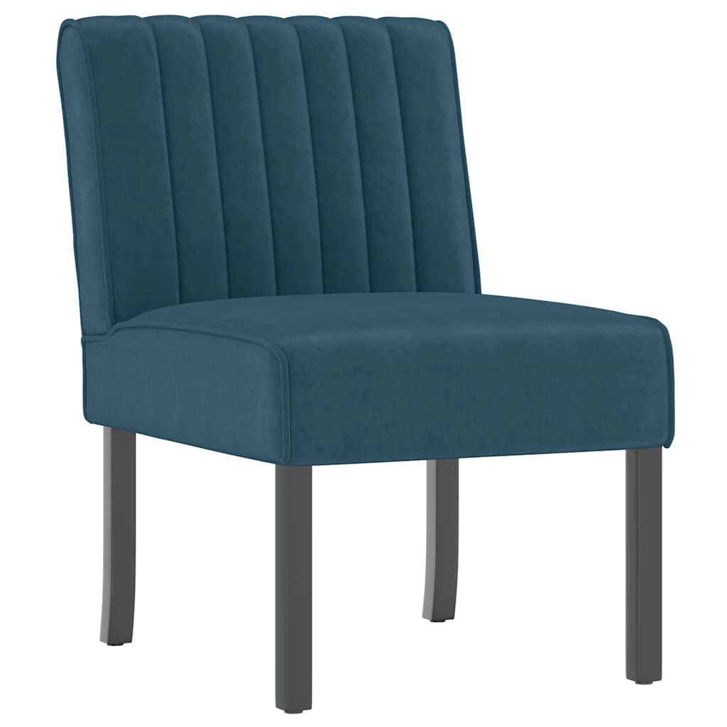 Vidaxl stoel fluweel blauw