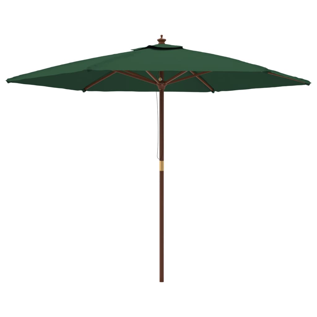 Vidaxx parasol med træstang 299x240 cm grøn