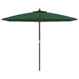 Vidaxx parasol med træstang 299x240 cm grøn