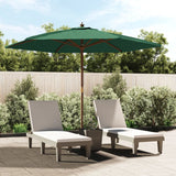Vidaxx parasol med træstang 299x240 cm grøn