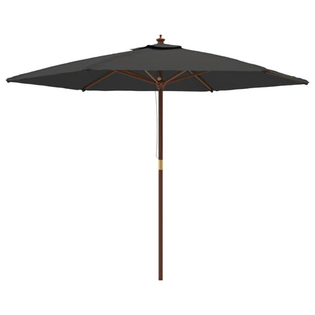 Vidaxx -parasol med træpol 299x240 cm anthracit