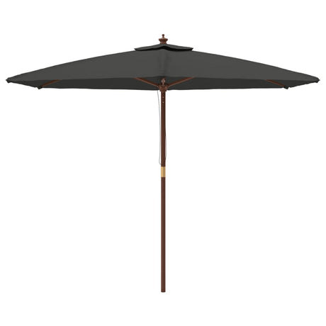 Vidaxx -parasol med træpol 299x240 cm anthracit