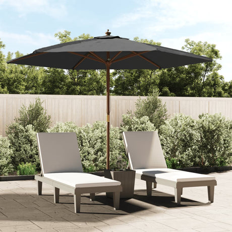 Vidaxx -parasol med træpol 299x240 cm anthracit