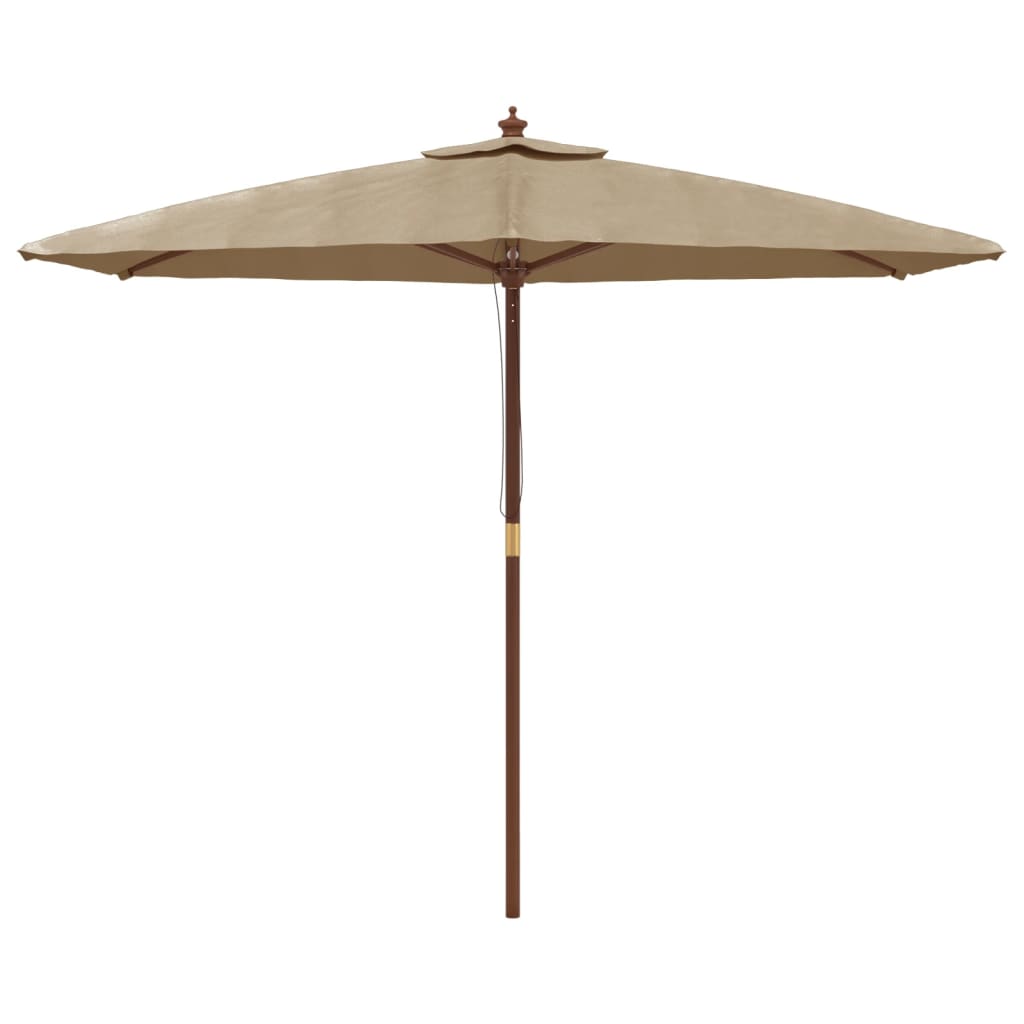 Vidaxx -parasol med træpol 299x240 cm taupe