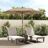 Vidaxx -parasol med træpol 299x240 cm taupe