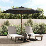 Vidaxx -parasol med træpol 299x240 cm sort