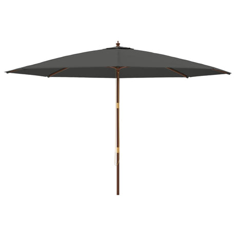 Vidaxl parasol met houten paal 400x273 cm antracietkleurig