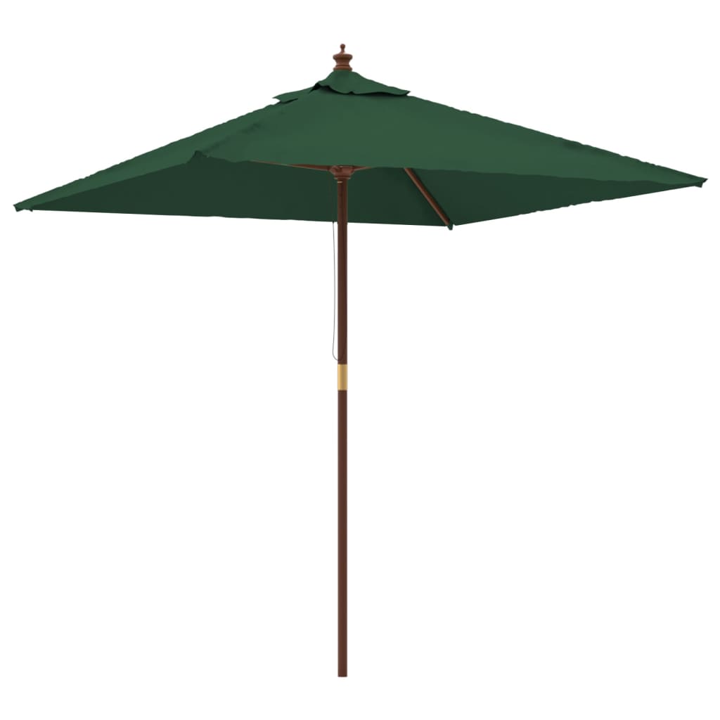 Vidaxx parasol med træstang 198x198x231 cm grøn