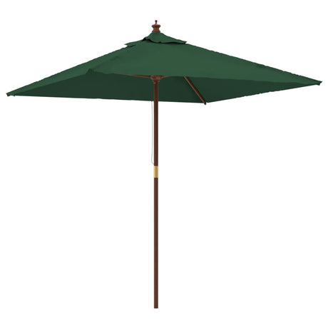 Vidaxx parasol med træstang 198x198x231 cm grøn