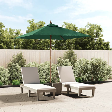 Vidaxx parasol med træstang 198x198x231 cm grøn