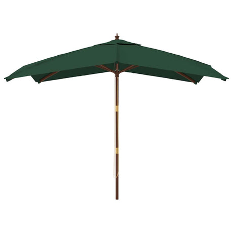 Vidaxx -parasol med træpol 300x300x273 cm grøn