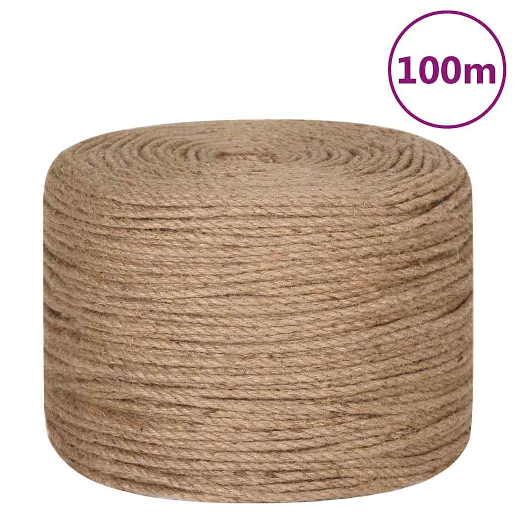 Vidaxxl reb 100 m lang 4 mm tyk jute