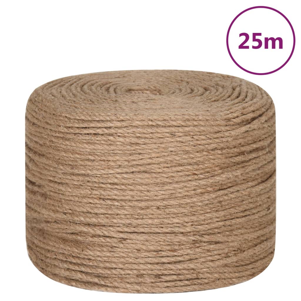 Vidaxxl reb 25 m lang 8 mm tyk jute